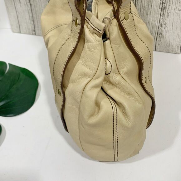 Hobo International Leather Crème Beige Boho Shoulder Purse Women’s - Picture 8 of 16